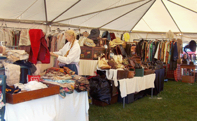 The Textile Tent was a popular stop ⁈eart-O-The-Mart