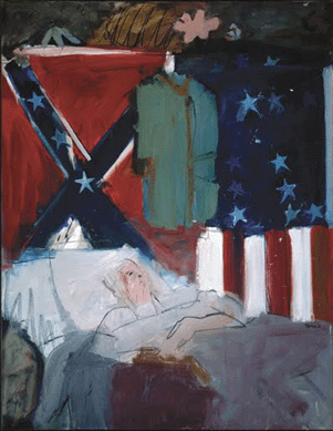 Larry Rivers, "The Last Civil War Veteran,†1961, oil on canvas, is now part of the deYoung's collection. 