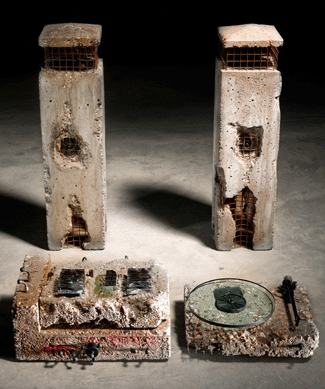 "Concrete Stereo,†1983, has not been a great favorite among critics. Comprising a turntable, amplifier, two speakers and electronic components embedded in concrete, it was one of Arad's earliest and most innovative creations. New York Times art critic Roberta Smith recently noted that Arad "inexplicably cast a sound system in concrete.†Edition by One Off, London, photo courtesy of The Gallery Mourmans, Maastricht. ⁅rik and Petra Hesmerg photo