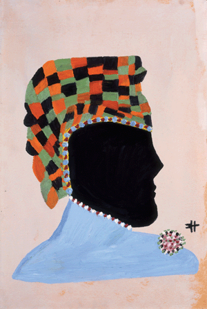 Clementine Hunter recalled the important role older African American women played on plantations in her strong and striking painting "Black Matriarch,†circa 1970s.