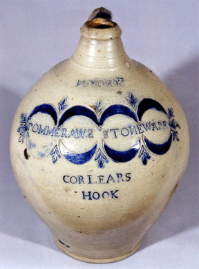 Recently found in a North Carolina barn, the exceptional Commeraws jug realized $28,750.