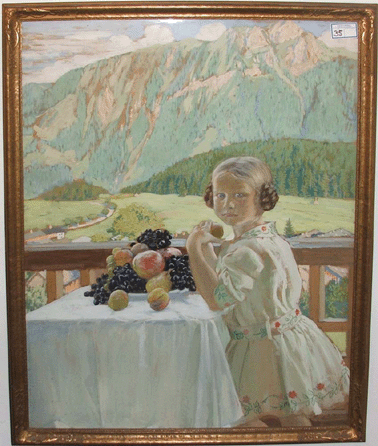 Boris Kustodiev (Russian, 1878‱927), "The Painter's Daughter Irene,†1911, pastel on paper, 31 by 41 inches, sold for $341,000 (auction record for artist in this medium).