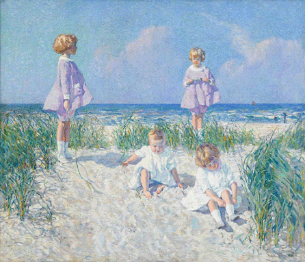 Roy Nuse (American, 1885‱975), "The Children Of James W. Hunsberger,†was the top lot of the sale when it went to a London gallery at $115,000.