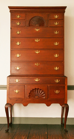 A highboy attributed to Elijah Booth is from the museum's permanent collection.
