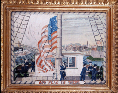 The Shelburne Museum acquired the folky painting "Our Flag is There†from the collector Maxim Karolik.