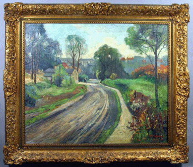 "Pennsylvania Country Road,†a signed and dated 1929 oil on canvas by American artist Antonio Pietro Martino, was the paintings highlight when it brought $9,200.