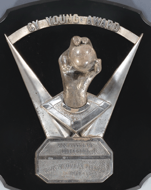 Bob Gibson's 1968 Cy Young Award commanded $84,000.