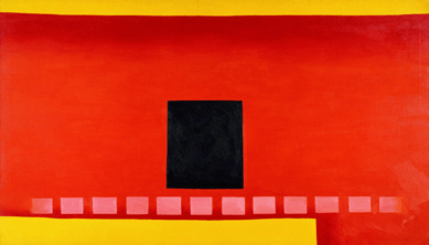 "Black Door with Red,†1954, oil on canvas, 48 by 84 inches, Chrysler Museum of Art, Norfolk, Va., bequest of Walter P. Chrysler Jr. ©Georgia O'Keeffe Museum/Artist Rights Society (ARS), New York.
