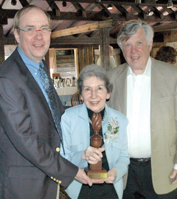 These three people have each worked hundreds of hours on behalf of the ADA: from left, President John Keith Russell, former Executive Director Satenig St Marie and Lincoln Sander, who became executive director in 2007, when St Marie retired after 20-plus years with the association.