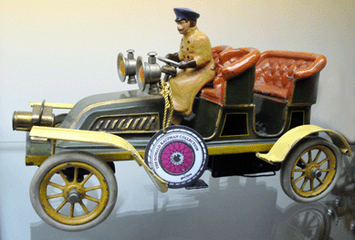 In pristine condition, the rare Bing open seater, circa 1904, realized $59,800.