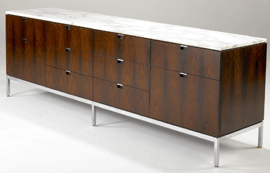 A Florence Knoll rosewood credenza went just over estimate at $4,880.