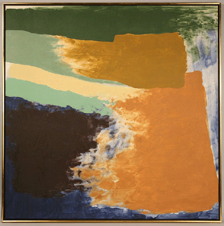 An abstract acrylic on canvas by Friedel Dzubas (German American, 1915‱994), titled "Malmoe†and dated 1974, 40 by 40 inches, was the top lot, selling for $24,175.