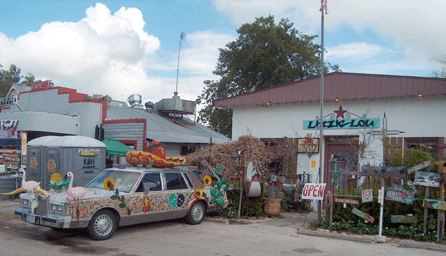 Lizzie Lou is another shopping experience in Round Top. The car was for sale along with Southwest antiques and collectibles.