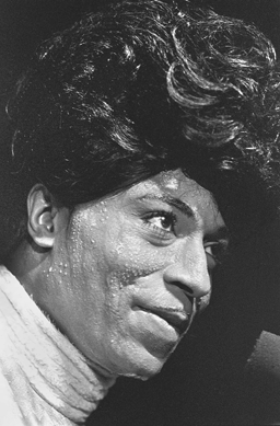 Baron Wolman said, "I stretched for the ultimate visual harmony&†I heard the sound, but I reached to see the music.†Here, Little Richard at Fillmore West, October 19, 1969. Lender: ©Baron Wolman