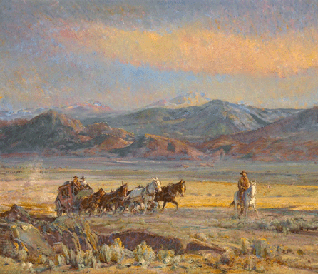 Oscar E. Berninghaus (1874‱952), "Short Cut,†oil on canvas, 25¼ by 30¼ inches, sold for $431,250.