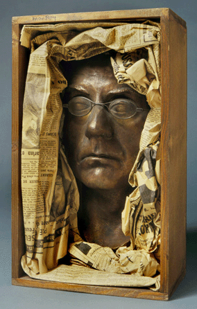 Man Ray, "Auto Portrait,†1933, mixed media: bronze, glass, wood and newsprint. Smithsonian American Art Museum, gift of Juliet Man Ray.  ©2009 Man Ray Trust / Artists Rights Society (ARS), New York / ADAGP, Paris