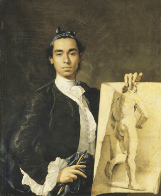 Luis Meléndez, "Self Portrait,†1746, oil on canvas, 38½ by 31 7/8 inches. Musée du Louvre, Reunion des Musées Nationaux/Art Resource, New York City. †Hervé Lewandowski photo