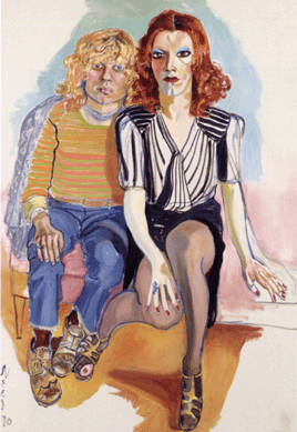 Among a group of 20 works from the collection of Mary Schiller Myers and Louis S. Myers, noted collectors and arts benefactors from Akron, Ohio, a record was set for American artist Alice Neel when six bidders competed for "Jackie Curtis and Rita Red,†which brought $1,650,500.
