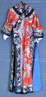 The handsome Nineteenth Century Chinese lady's robe sold online for a handsome $10,350.