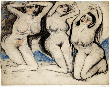 Carl Fredrik Hill (1849‱911), untitled (ether queens),  color crayon on paper, 21 1/8 by 27 1/8 inches. Malmö Art Museum.