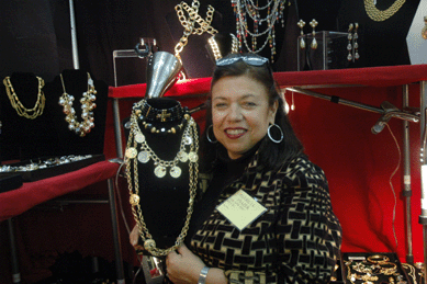 Pat Frazier said her booth in Fashion Alley "was bustling with fashionistas looking for the next hot look.†Her business, Vintage Couture Jewelry, Easton, Conn., specializes in vintage jewelry that inspires today's styles.