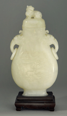 The white jade vase was 14¼ inches tall and realized $24,150.