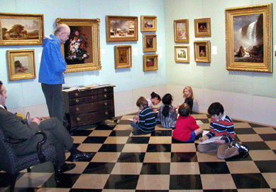 For the talented, it is never too early to start learning. This group of young artists made full advantage of the priceless treasures the American Art Fair dealers presented. 
