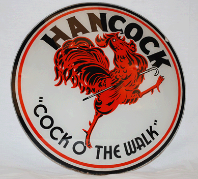 A Hancock "Cock o' the Walk†15-inch single lens in metal globe body, with rooster graphic, brought $7,979.