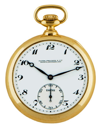 An observatory tourbillon Patek Philippe 18K yellow gold, keyless, "Extra†pocket chronometer with one-minute tourbillon regulator, adjusted by master adjuster François Modoux, awarded First Prize at the Geneva Observatory Timing Contest of 1929, was the sale's top lot at $304,000.