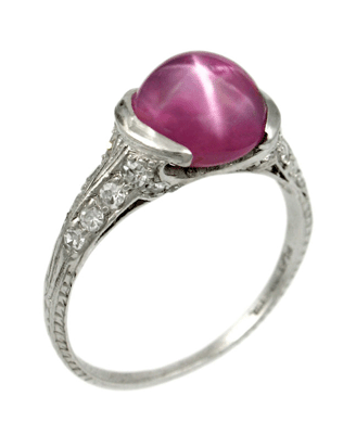 Excalibur, based in Beverly Hills, Calif., offered this star ruby ring.