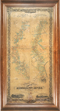 The highlight of the auction was "Norman's Chart of the Lower Mississippi&‬†after Marie Adrien Persac (active 1857‱872), which sold to a Louisiana collector bidding on the telephone for the record price of $315,999.