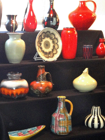 Paul Martinez, Westminster, Mass., brought a selection of American and European pottery.
