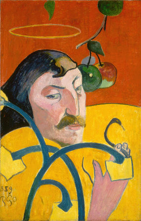 Paul Gauguin, "Self-Portrait,†1889, oil on wood, 31 3/16  by 20 3/16  inches overall. Chester Dale Collection