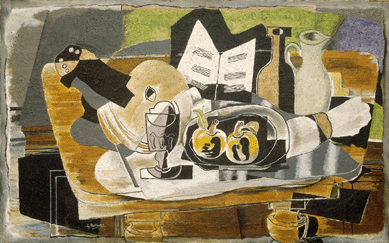 Georges Braque, "Still Life: The Table,†1928, oil on canvas, 32 by 51½ inches overall. Chester Dale Collection