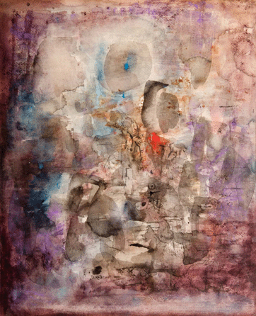 The 1956 watercolor "Eruption†by contemporary Chinese artist Zao Wou-Ki went to the European trade for $40,250.