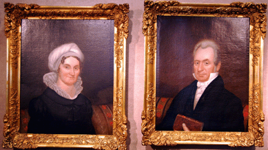 The Reverend David Ives and his wife Polly founded the Congregational Church near Westfield, Mass. Their portraits fetched $1,150.