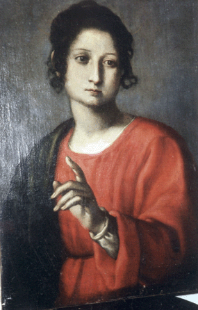 Painting of a male saint, Italian, second half of the Sixteenth Century, oil on canvas, dimensions unknown.