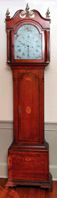 A Connecticut Chippendale cherry tall clock by Peregrine White of Woodstock and works by David Goodell of Pomfret brought $10,350. 