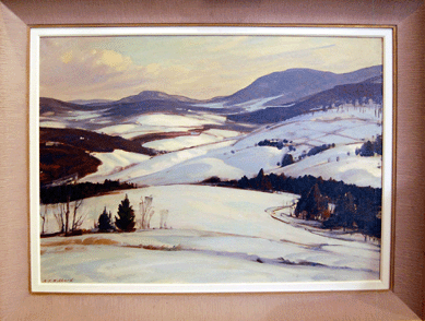 The snow scene "Open Valley†by Aldro Thompson Hibbard came from a Wellesley estate and sold for $8,050.