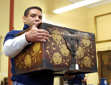 The Nineteenth Century Japanese wedding trunk that brought $8,625 was one of two offered.