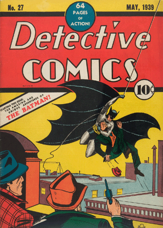Detective Comics #27 with a cover date of May 1939 sold at Heritage Auctions for a record-setting $1,075,500, including buyer's premium. 