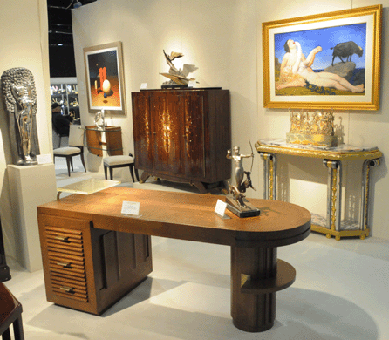 A Charles Dudouyt desk at Valerio Antiques, Coral Gables, Fla.