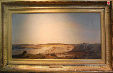 The 1880 Boston area scene of "Sandy Beach, Cohasset†by Boston artist Winckworth Allan Gay sold on the phone for $21,850.