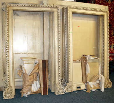 A large collection of neoclassical-style carved and painted wood paneling realized $10,350.