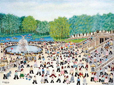 Vestie Davis (1903‱978), "Bethesda Fountain,†1964, oil on canvas, 18 by 24 inches. Collection American Folk Art Museum, New York City, gift of Gloria Bley Miller, 2002. ⁇avin Ashworth photo