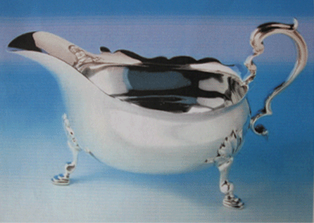 Sauce boat shown here is similar to stolen sterling silver sauce boat.