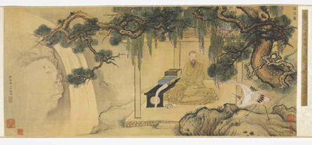 Yu Zhiding, "Happiness through Chan Practice: Portrait of Wang Shizhen,†handscroll, ink and color on silk, realized $3,442,500 (auction record for a classical Chinese painting sold in the United States).