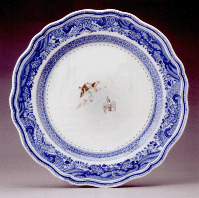 This George Washington Order of the Society of the Cincinnati Chinese Export porcelain plate, circa 1785, more than doubled its high estimate to achieve $37,760.