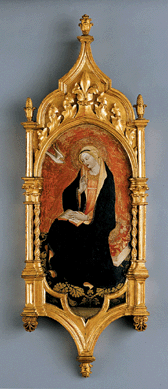 Álvaro Pirez d'Évora (Portuguese, active in Tuscany), "Virgin of the Annunciation,†early 1420s,  tempera and gold on wood.
