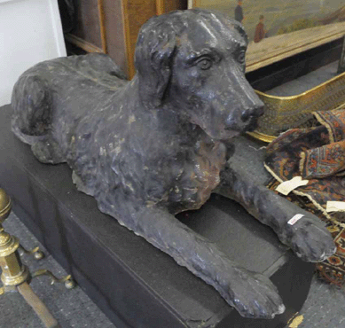 The cast iron Newfoundland dog fetched $3,967.